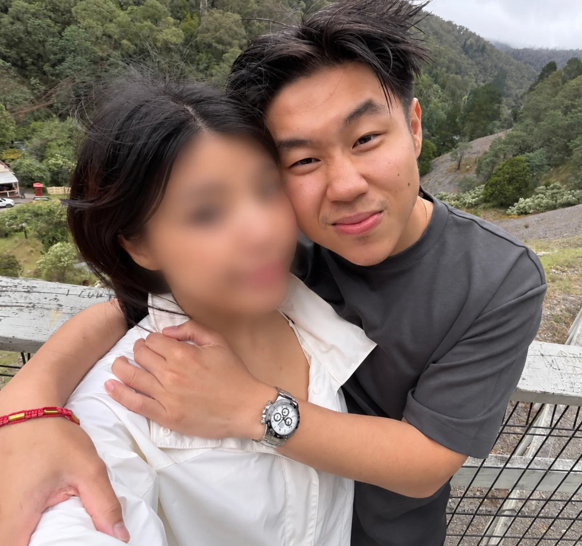 Harry, ember patch co-founder, with his girlfriend